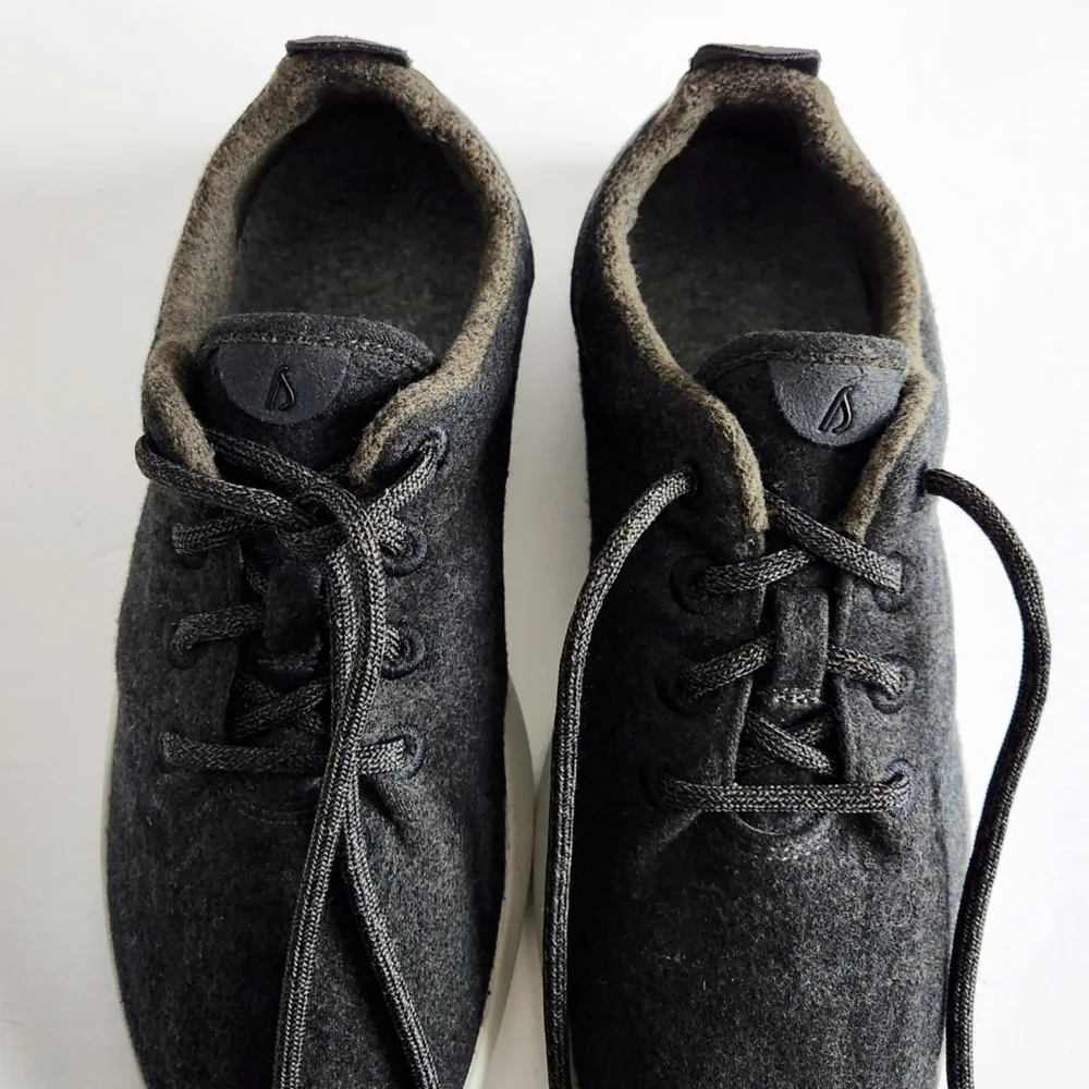 Allbirds Lace-Up Merino Wool Runners In Dark Gray, Mens Size 9